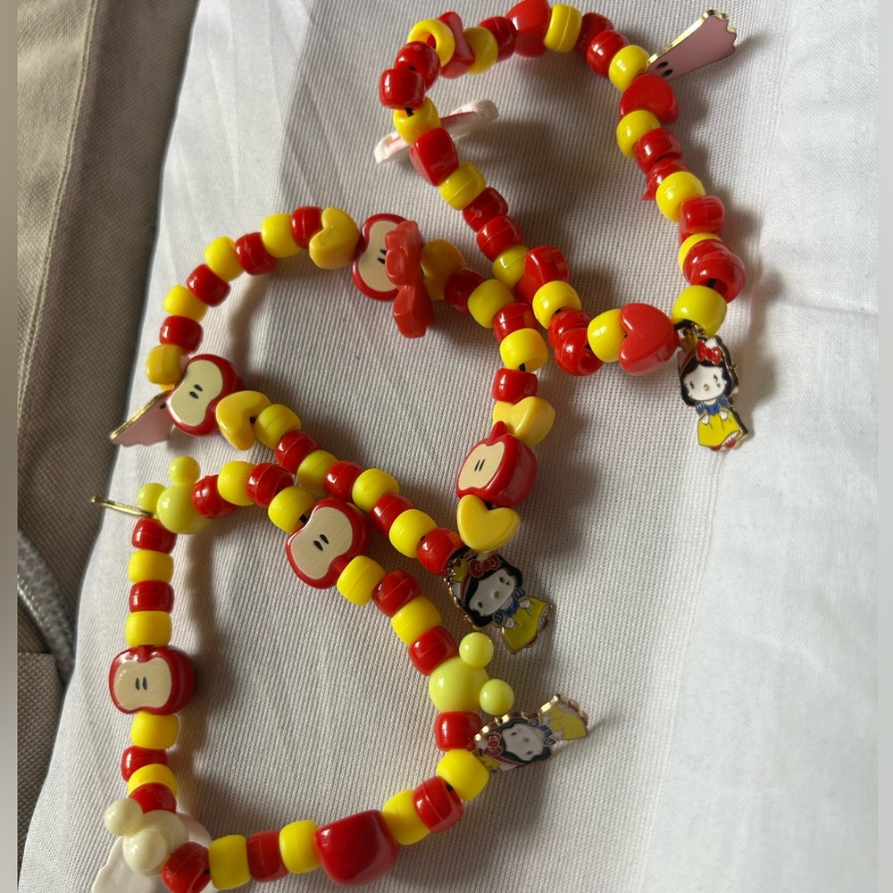 Hello kitty X Disney princess Halloween beaded bracelets